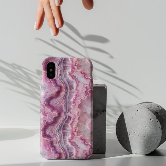 Macro fotografie van roze agaatsteen Case-Mate iPhone case