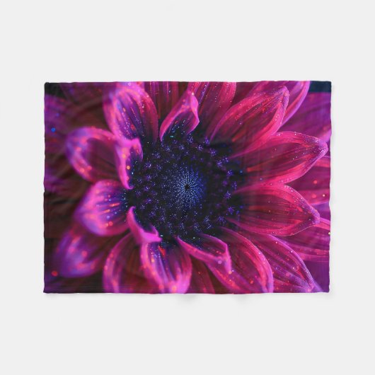 Macro Fuchsia Nebula Fleece Deken (Voorkant (Horizontaal))