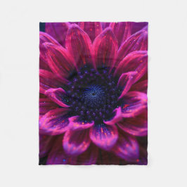 Macro Fuchsia Nevel Fleece Deken