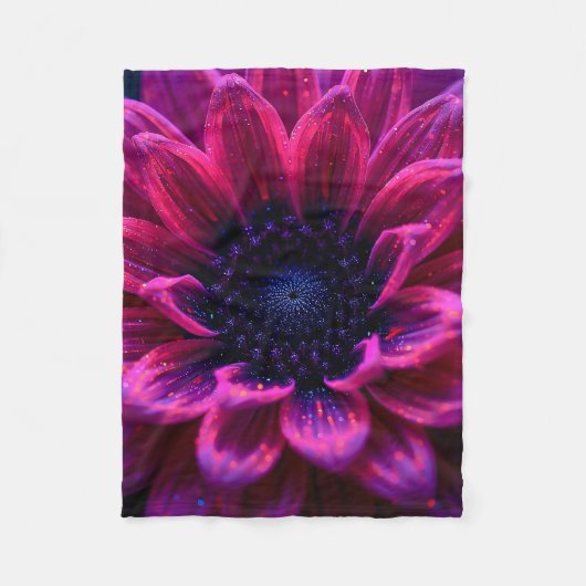 Macro Fuchsia Nevel Fleece Deken (Voorkant)