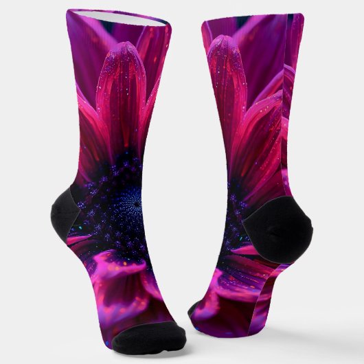 Macro Fuchsia Nevel Sokken (Gebogen)