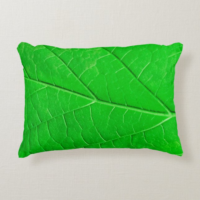 Macro green leaf ecology plant background accent kussen (Voorkant)