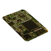 Macro groene printplaat | PCB foto Magneet (Rechterzijde)