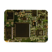 Macro groene printplaat | PCB foto Magneet (Horizontaal)