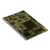 Macro groene printplaat | PCB foto Notitieboek (Rechterzijde)
