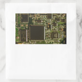 Macro groene printplaat | PCB-foto Rechthoekige Sticker (Tas)