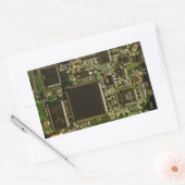 Macro groene printplaat | PCB-foto Rechthoekige Sticker (Envelop)