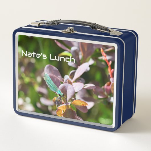 Macro Libelle Fotografie Aangepaste Metalen Lunchb (Voorkant)