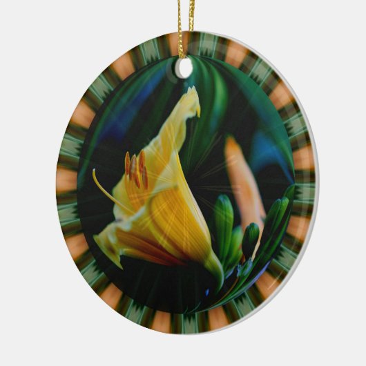 Macro Lily Flower Art Ornament (Links)