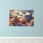 Macro Paddenstoelen Canvas Afdruk (Insitu (Houten vloer))