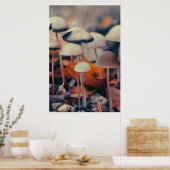 Macro Paddenstoelen Poster (Keuken)