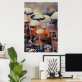 Macro Paddenstoelen Poster (Thuiskantoor)