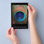 Macro Peacock Feather Rich Blugraphic Flyer (Hand)