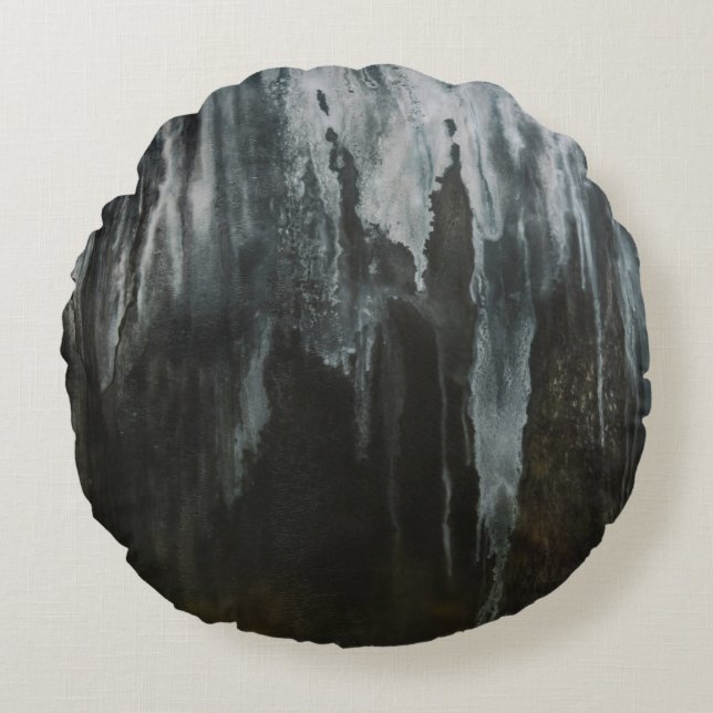 Macro photography of ice formation rond kussen (Voorkant)