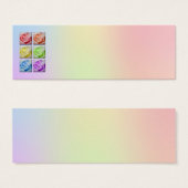Macro Rainbow Roses Wedding Place Name Card Mini Visitekaartjes (Voorkant /achterkant)
