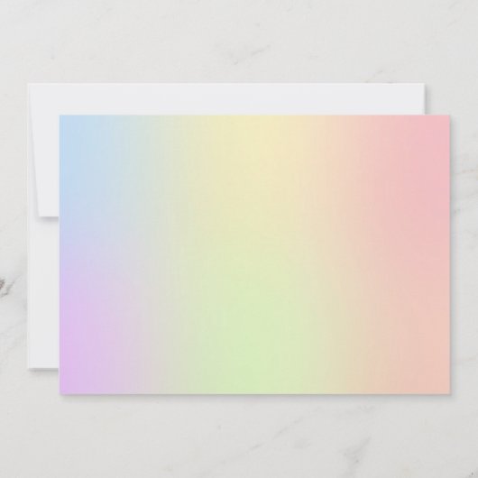 Macro Rainbow Rozen Wedding Invitting Kaart (Achterkant)