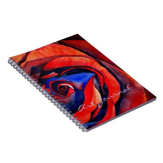 Macro red rose abstract art Journal Notitieboek (Rechterzijde)