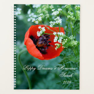 Macro Rode Klaproos | Artistiek Gepersonaliseerd D Planner