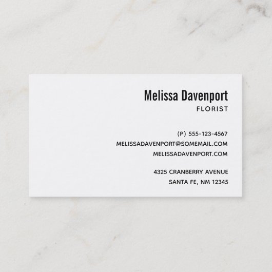 Macro Roze Bloem Visitekaartje (Achterkant)