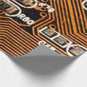 macro-shot van het schakelbord, kabels, condensato cadeaupapier (Hoek)