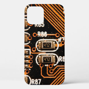 macro-shot van het schakelbord, kabels, condensato Case-Mate iPhone case