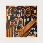 macro-shot van het schakelbord, kabels, condensato wandkleed (Voorkant (horizontaal))