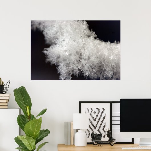 Macro Snowflake Poster (Thuiskantoor)