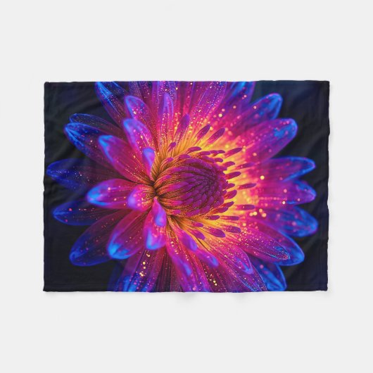 Macro Stellar Burst Fleece Deken (Voorkant (Horizontaal))