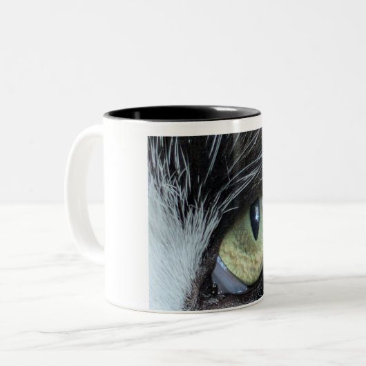 Macro Tuxedo Kat Oog Mok (Voorkant links)