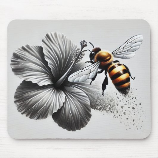 Macro-Uitzicht van een honingbij Muismat (Voorkant)