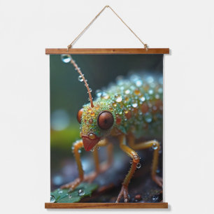 Macro van bosinsecten hangend wandkleed
