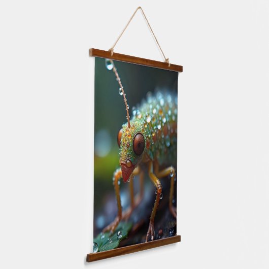 Macro van bosinsecten hangend wandkleed (Gebogen)