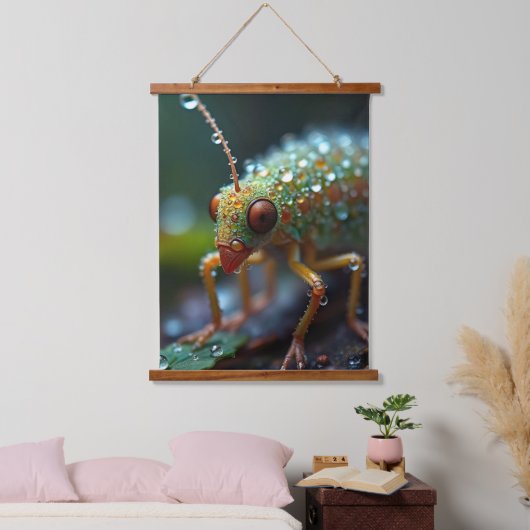 Macro van bosinsecten hangend wandkleed (Slaapkamer)