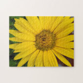 Macro van gele bloem legpuzzel (Horizontaal)