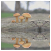 Macro van Tiny Toadstools patterned Stof (Close Up)