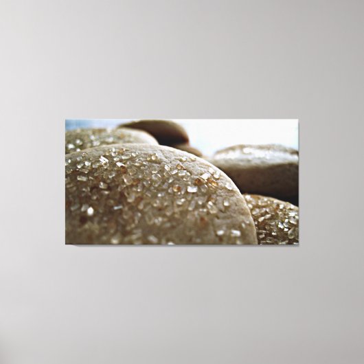 Macro Voedsel Foto Suiker Cookies Canvas Afdruk (Voorkant)