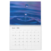 Macro Water Druppels Agenda Kalender (Mar 2026)