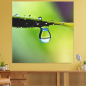 Macro waterdruppels canvas afdruk (Insitu (Woonkamer))