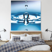 Macro waterdruppels canvas afdruk (Insitu (Slaapkamer))