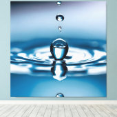 Macro waterdruppels canvas afdruk (Insitu (Houten vloer))