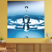Macro waterdruppels canvas afdruk (Insitu (Woonkamer))
