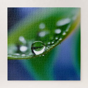 Macro waterdruppels legpuzzel