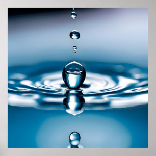 Macro waterdruppels poster
