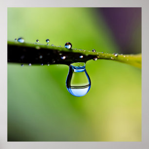 Macro waterdruppels poster