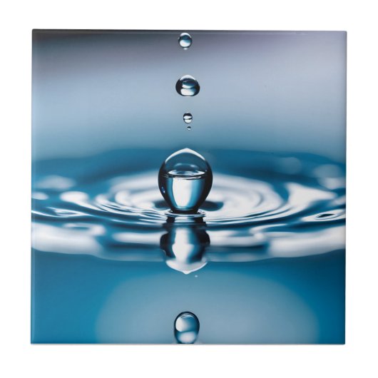 Macro waterdruppels tegeltje (Voorkant)