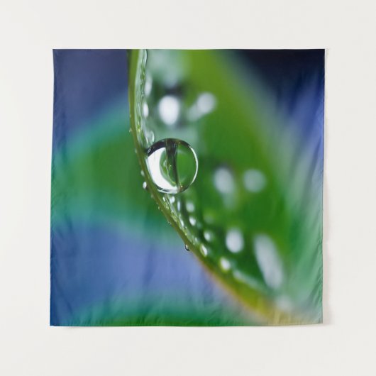 Macro waterdruppels wandkleed (Voorkant (horizontaal))