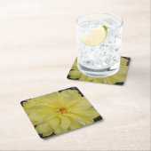 Macro Yellow Dahlia Flower Kartonnen Onderzetters (Insitu)