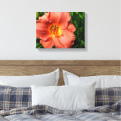 Macrobeeld van daglelie canvas afdruk (Insitu (Slaapkamer))