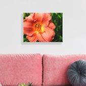 Macrobeeld van daglelie canvas afdruk (Insitu (Woonkamer))