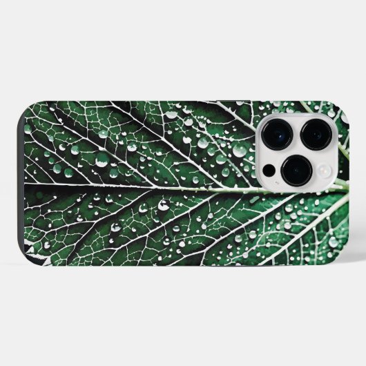 Macrobladillustratie iPhone Hoesje (Achterkant horizontaal)